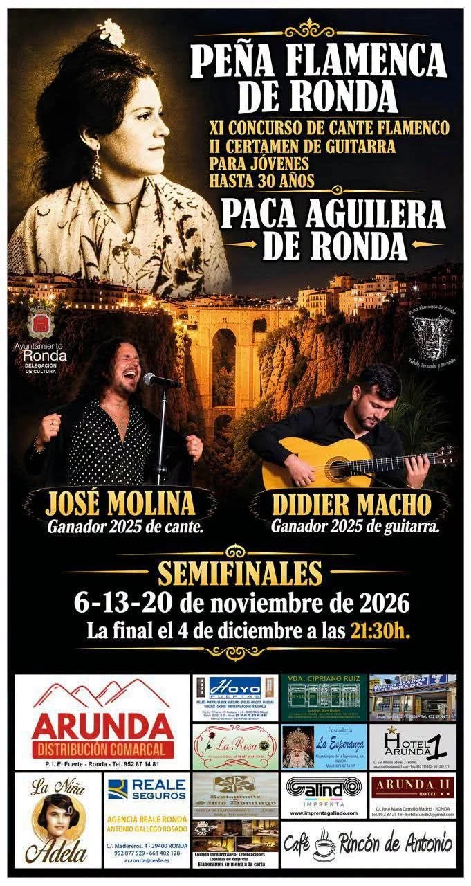 Poster for Concurso de Cante Joven Paca Aguilera