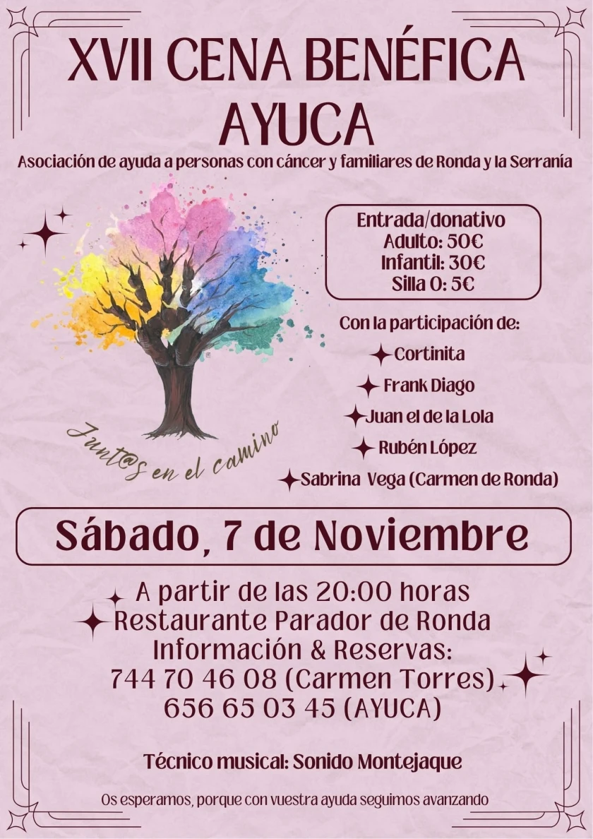 Poster for XVII Cena benéfica de AYUCA